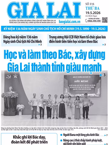 Báo Gia Lai số thứ ba ngày 19-5-2026