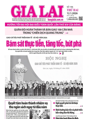 Báo Gia Lai số thứ hai ngày 12-1-2026