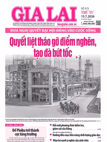 Báo Gia Lai số thứ tư ngày 15-7-2026