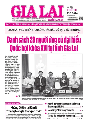 Báo Gia Lai số thứ tư ngày 25-2-2026
