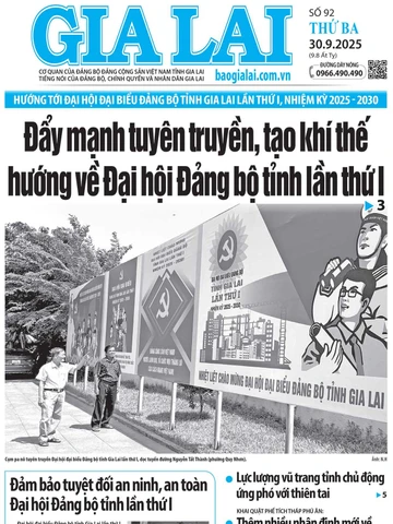 Báo Gia Lai số thứ ba ngày 30-9-2025