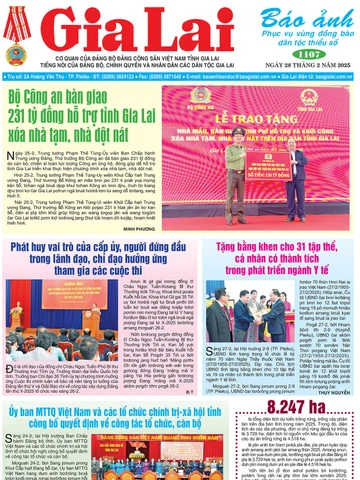 Báo Ảnh Gia Lai ngày 28-2-2025