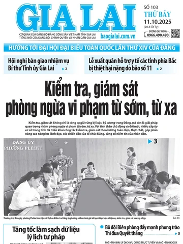 Báo Gia Lai số thứ bảy ngày 11-10-2025