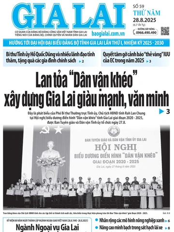  Báo Gia Lai số thứ năm ngày 28-8-2025