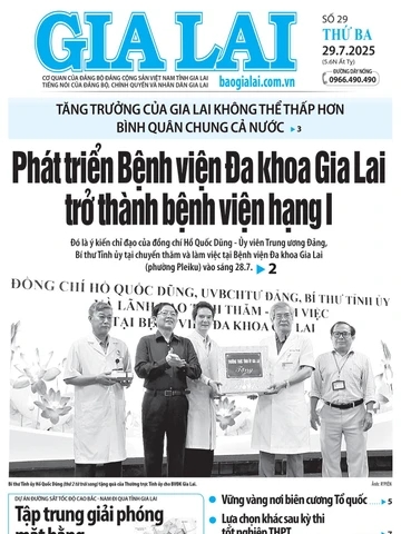 Báo Gia Lai số thứ ba ngày 29-7-2025