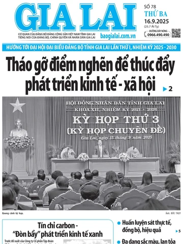 Báo Gia Lai số thứ ba ngày 16-9-2025