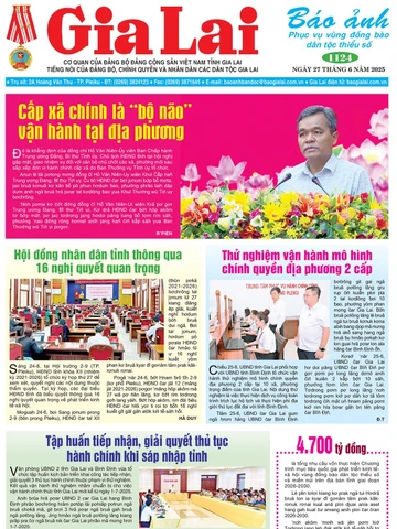 Báo Ảnh Gia Lai ngày 27-6-2025