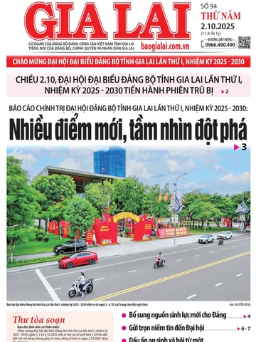Báo Gia Lai số thứ năm ngày 2-10-2025