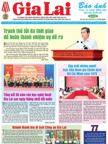 Báo Ảnh Gia Lai ngày 25-4-2025