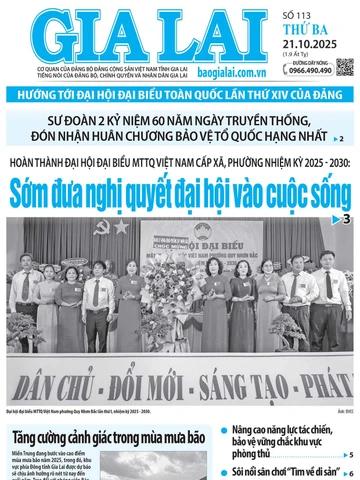 Báo Gia Lai số thứ ba ngày 21-10-2025