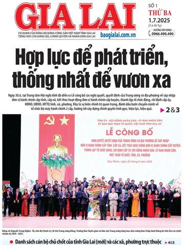 Báo Gia Lai số thứ ba ngày 1-7-2025 