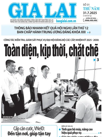 Báo Gia Lai số thứ năm ngày 31-7-2025