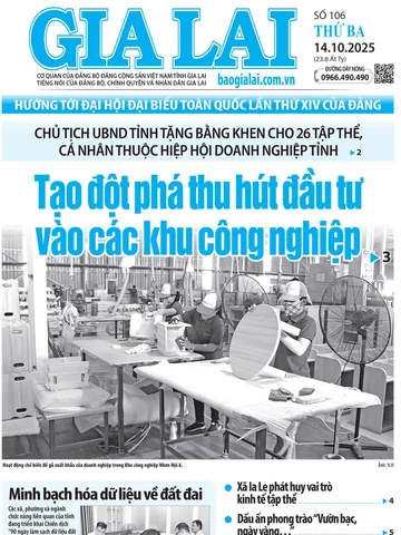 Báo Gia Lai số thứ ba ngày 14-10-2025
