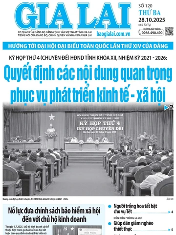 Báo Gia Lai số thứ ba ngày 28-10-2025