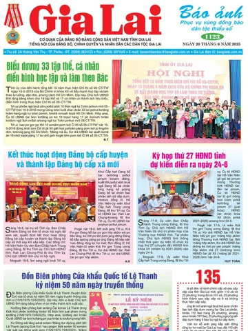 Báo Ảnh Gia Lai ngày 20-6-2025
