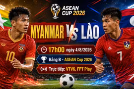 Trực tiếp Myanmar vs Lào 17h00 hôm nay: Xem trên kênh nào?