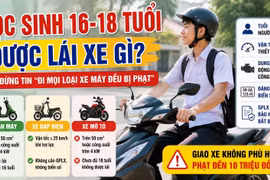 Từ 15/8, học sinh dưới 18 tuổi đi loại xe nào không bị phạt?