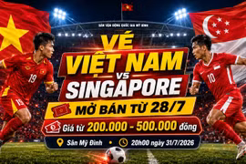 Vé trận Việt Nam vs Singapore bán ở đâu, giá bao nhiêu?