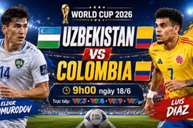 Link xem trực tiếp Uzbekistan vs Colombia 9h trên VTV hôm nay 18/6