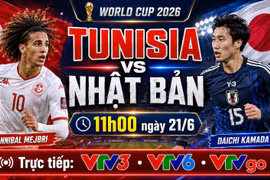 Link xem trực tiếp Tunisia vs Nhật Bản 11h trên VTV hôm nay 21/6