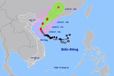 Bão số 1 có đường đi và quỹ đạo khác thường. (Nguồn: NCHMF)