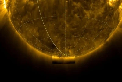Ảnh chụp cực nam Mặt Trời của tàu Solar Orbiter. (Ảnh: ESA)