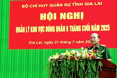 Bộ CHQS tỉnh Gia Lai tổ chức hội nghị quản lý khu vực đóng quân 6 tháng cuối năm 2025