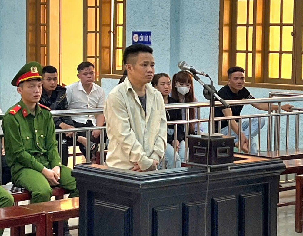 Bị cáo Lê Thanh An tại phiên tòa. Ảnh: H.H z6400430371884-14eb43c9a866b8140cbbdfe74abd126b.jpg