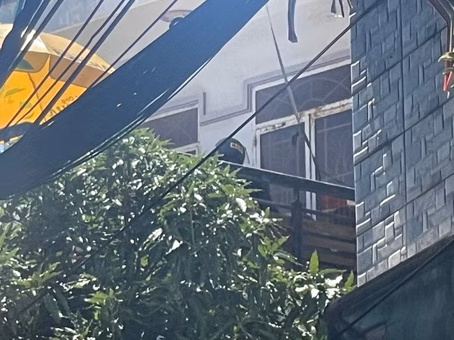 Tầng 2 nơi đối tượng đang cố thủ