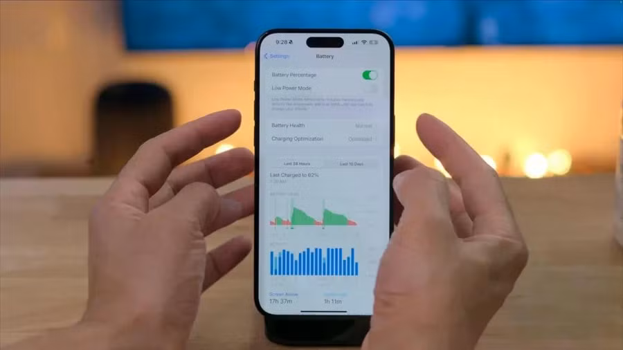 có thể hiển thị thời gian sạc iPhone còn lại.