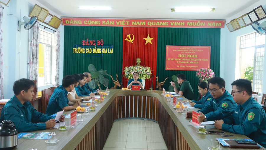 Quang cảnh hội nghị. Ảnh: Nguyễn Thảo hoi-nghi-so-ket-phong-trao-thi-dua-quyet-thang-6-thang-dau-nam-2025-cum-thi-dua-so-2-anh-anh-ha.jpg