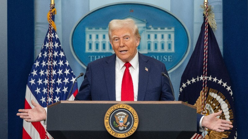 Tổng thống Mỹ Donald Trump phát biểu tại Nhà trắng. Ảnh: THX/TTXVN image-46.jpg