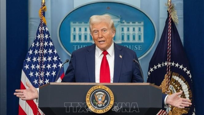 Tổng thống Mỹ Donald Trump sẽ không tranh cử tổng thống trong năm 2028. Ảnh: THX/TTXVN) image-2.jpg