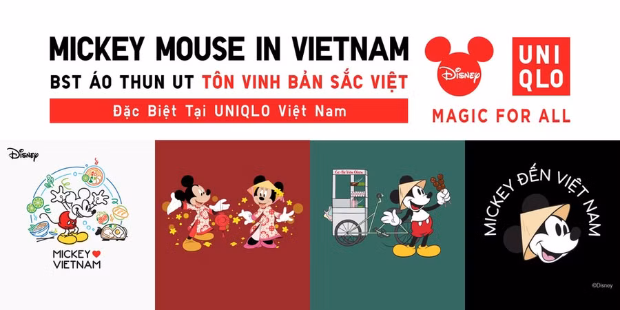 Bộ sưu tập “Mickey Mouse in Vietnam” dành riêng cho thị trường Việt Nam.