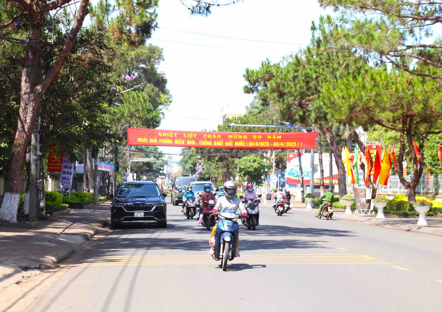 TP. Pleiku có nhiều đổi thay trong những năm gần đây, xứng tầm là trung tâm chính trị, kinh tế, văn hóa của tỉnh. Ảnh: P.V 1234.jpg