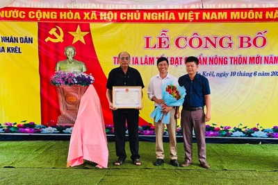 Thôn Ia Lâm Tôk đạt chuẩn nông thôn mới