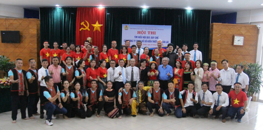 Hội thi là sự kiện ý nghĩa nhằm chào mừng hội nghị người lao động năm 2024 của Công ty TNHH Xổ số Kiến thiết tỉnh Gia Lai. Ảnh: Sơn Ca