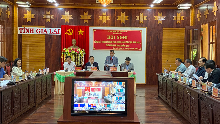 Ông Kpă Đô-Trưởng ban Dân tộc phát biểu tại hội nghị tổng kết công tác dân tộc, chính sách dân tộc năm 2023 và triển khai kế hoạch năm 2024. Ảnh: Sơn Ca Ông Kpă Đô-Trưởng ban Dân tộc phát biểu tại hội nghị tổng kết công tác dân tộc, chính sách dân tộc năm 2023 và triển khai kế hoạch năm 2024. Ảnh: Sơn Ca
