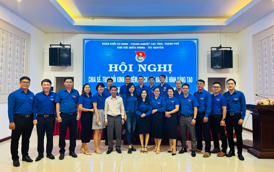 Hội nghị là dịp để Đoàn khối Cơ quan-Doanh nghiệp khu vực miền Trung-Tây Nguyên chia sẻ, trao đổi kinh nghiệm công tác Đoàn. Ảnh: L.B