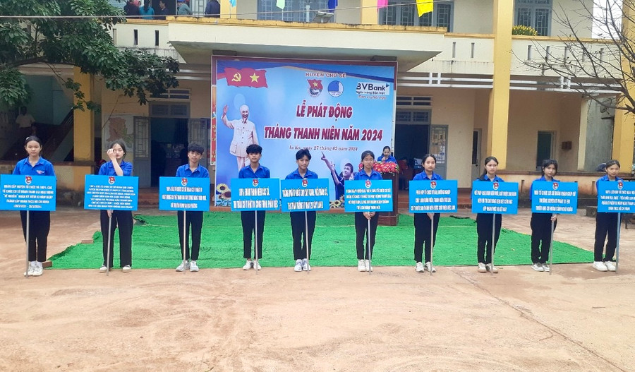 Huyện Đoàn Chư Sê đề ra 10 chỉ tiêu trong Tháng Thanh niên năm 2024. Ảnh: Nay Winh Huyện Đoàn Chư Sê đề ra 10 chỉ tiêu trong Tháng Thanh niên năm 2024. Ảnh: Nay Winh