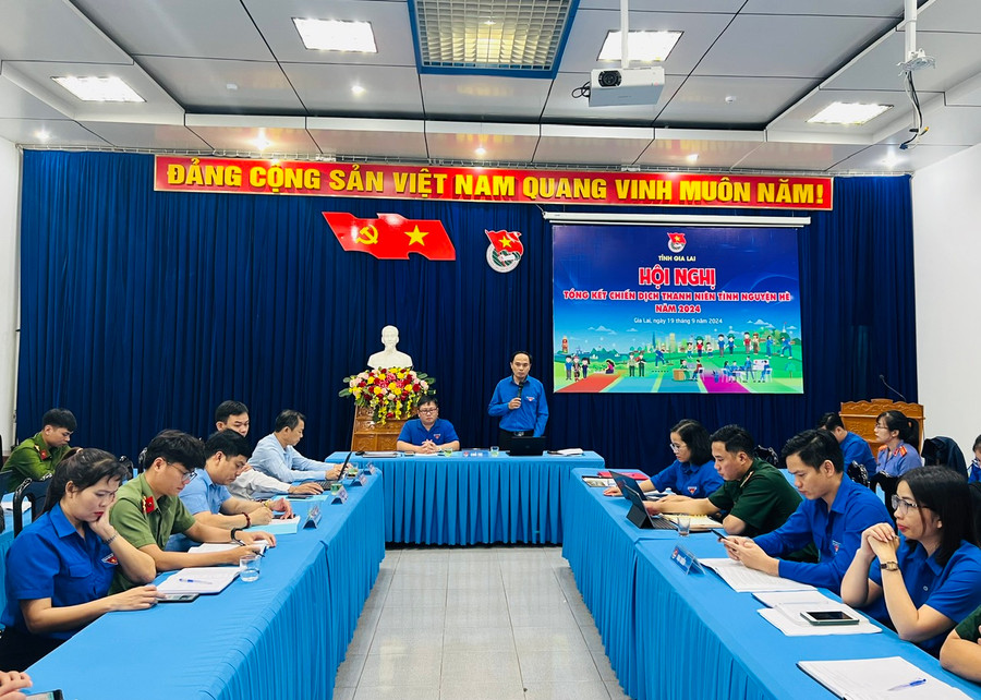 Quang cảnh hội nghị tổng kết Chiến dịch Thanh niên tình nguyện hè năm 2024. Ảnh: P.L