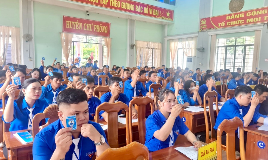 Các đại biểu hiệp thương chọn cử Ủy ban Hội LHTN Việt Nam huyện Chư Prông khóa VII. Ảnh: K.L Các đại biểu hiệp thương chọn cử Ủy ban Hội LHTN Việt Nam huyện Chư Prông khóa VII. Ảnh: K.L