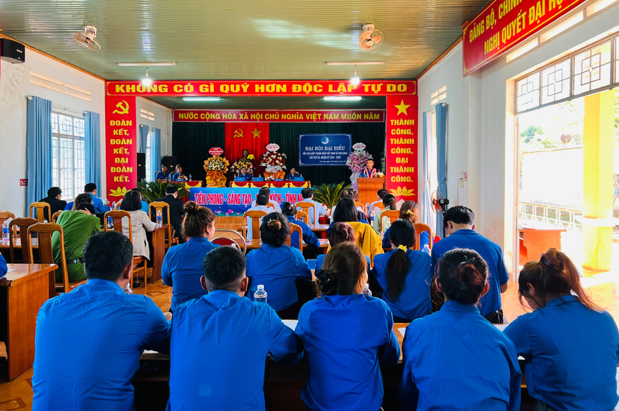 Quang cảnh Đại hội Hội LHTN Việt Nam xã Kon Gang. Ảnh: P.L