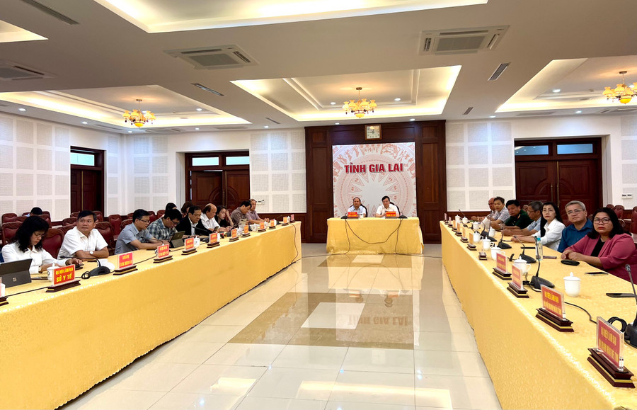 Quang cảnh lễ phát động tại điểm cầu UBND tỉnh Gia Lai. Ảnh: P.L Quang cảnh lễ phát động tại điểm cầu UBND tỉnh Gia Lai. Ảnh: P.L