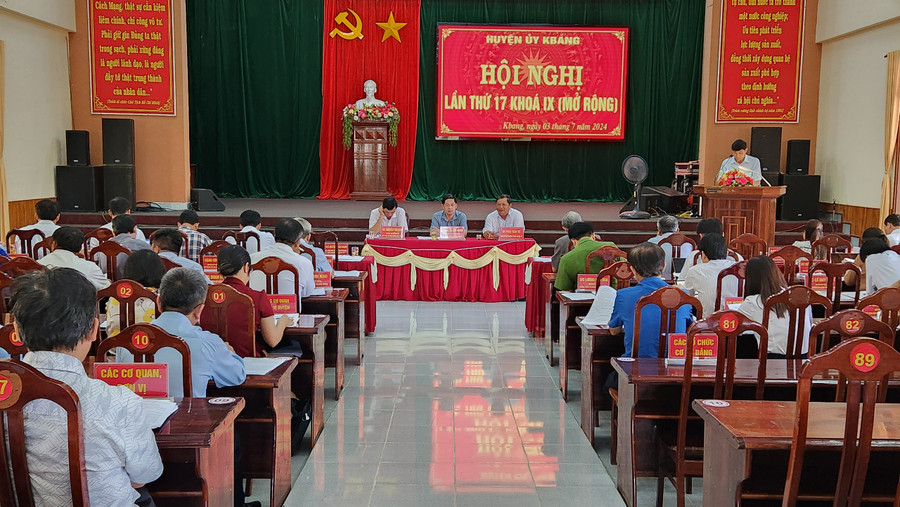 Quang cảnh hội nghị lần thứ 17 Ban Chấp hành Đảng bộ huyện Kbang (mở rộng). Ảnh: Phạm Ngọc Quang cảnh hội nghị lần thứ 17 Ban Chấp hành Đảng bộ huyện Kbang (mở rộng). Ảnh: Phạm Ngọc