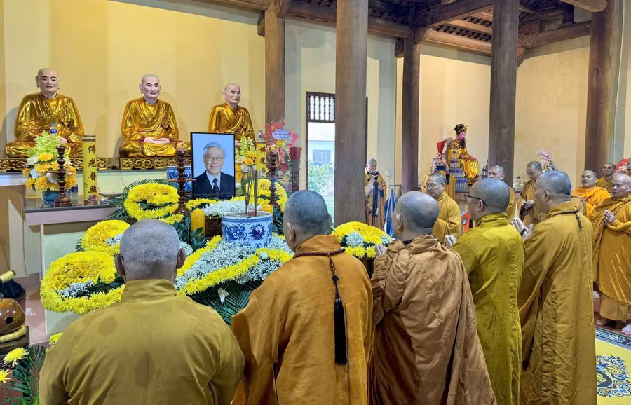 Lễ cầu siêu tưởng niệm Tổng Bí thư Nguyễn Phú Trọng tại Thiền viện Trúc Lâm Tây Nguyên.