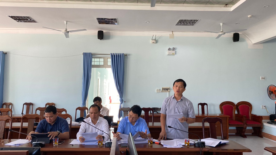 Ông Nguyễn Trung Kiên-Phó Trưởng ban Kinh tế - Ngân sách HĐND tỉnh Gia Lai phát biểu tại buổi giám sát. Ảnh: Sơn Ca.