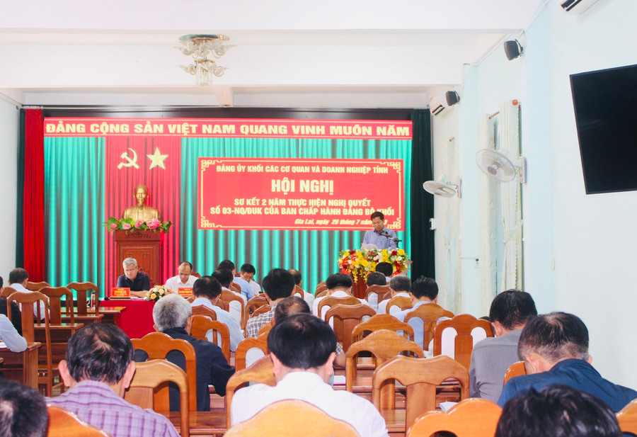 Quang cảnh hội nghị sơ kết. Ảnh: P.L