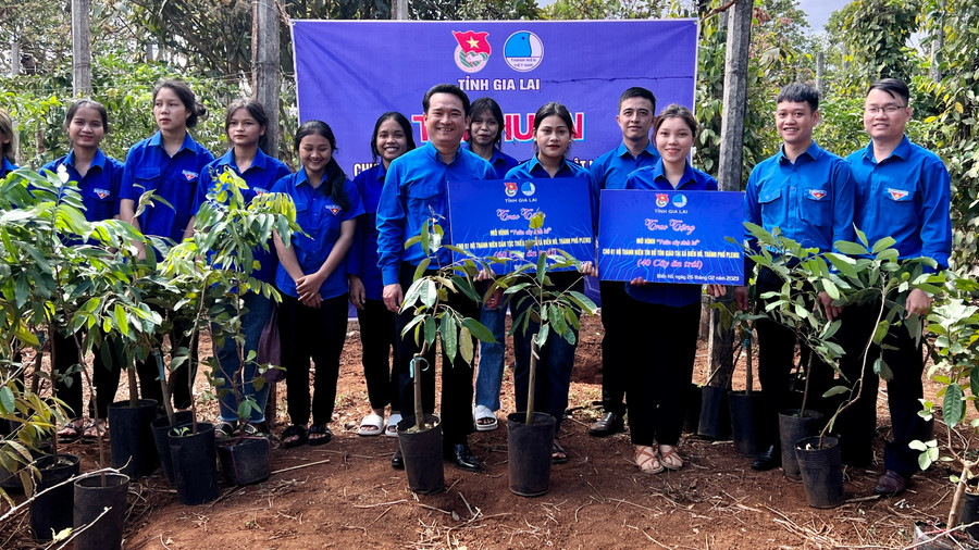 Tỉnh Đoàn trao tặng mô hình sinh kế cho thanh niên xã Biển Hồ (TP. Pleiku). Ảnh: Phan Lài Tỉnh Đoàn trao tặng mô hình sinh kế cho thanh niên xã Biển Hồ (TP. Pleiku). Ảnh: Phan Lài