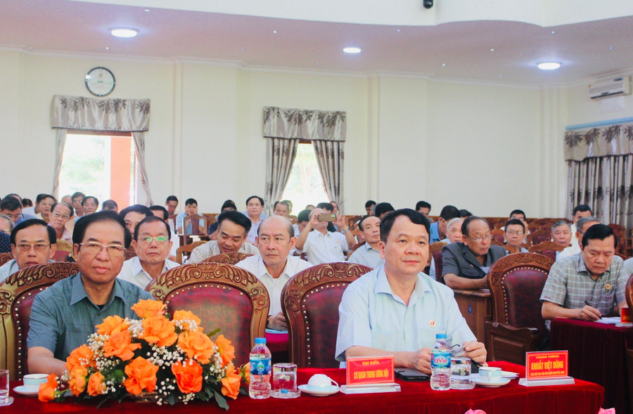 Các đại biểu tham gia hội nghị tập huấn công tác pháp luật năm 2023 do Hội Cựu chiến binh Việt Nam tổ chức. Ảnh: P.L